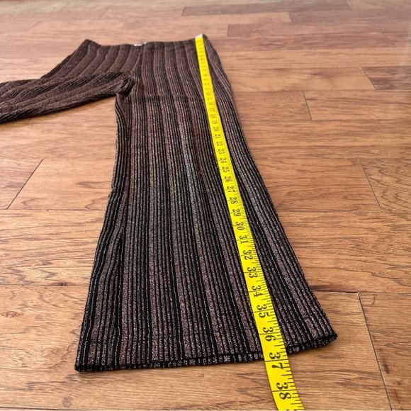 Reformation Womens Alix Pant Retro Flared Leg Small Black Rose Gold 90s Style - Picture 8 of 12